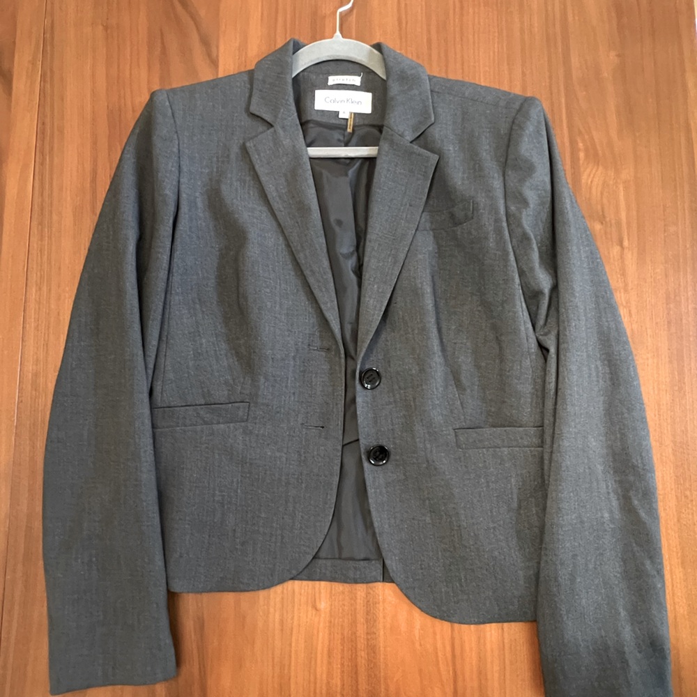 Calvin Klein, dark gray blazer, Size 6